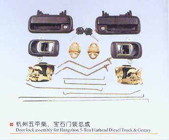杭州五平柴、寶石門鎖總成
