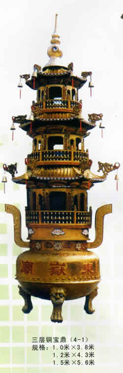 三層銅寶鼎