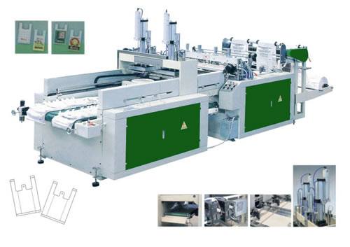 YFG-400*2型雙通道熱封熱切背心袋制袋機(jī)