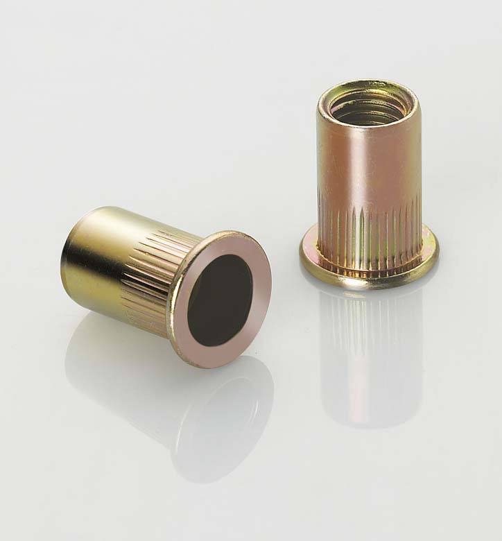 平頭豎條紋鉚螺母