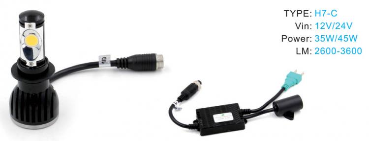 LED汽車前大燈 -> H7-C
