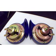 供應汽車摩托車雙音藍色小蝸牛電喇叭DL32 60B