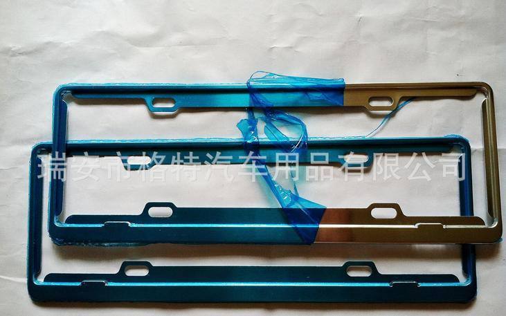 廠家低價供應原色航空鋁新交規牌照框 無處理新交規太空鋁車牌架