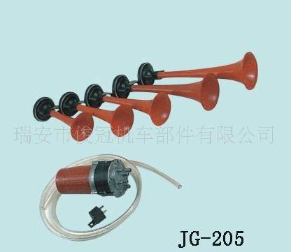 供應(yīng)五管氣喇叭 帶電機(jī)，紅色