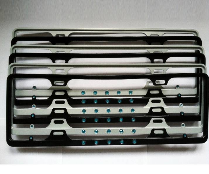 鉆石車牌架 鋅合金牌照框 新交規不銹鋼車牌框