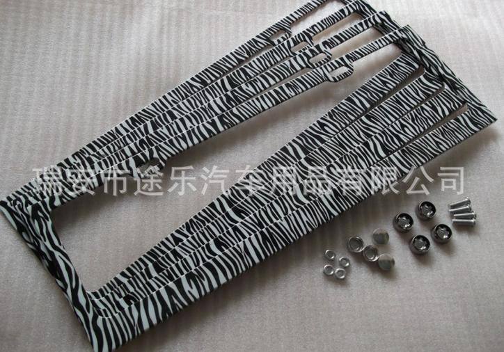 個性斑馬紋圖案水轉印車牌架 車牌框照