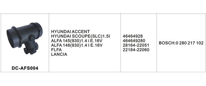 DC-AFS004汽車空氣流量計