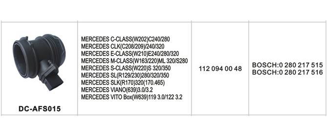 DC-AFS015汽車空氣流量計