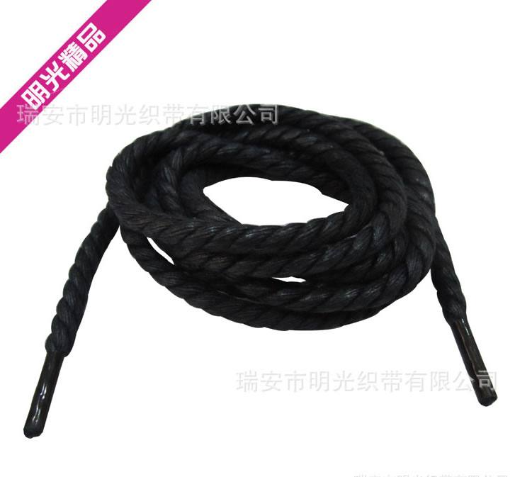 廠家直銷 黑色圓蠟帶 蠟繩 高端商務休閑鞋帶 可定做