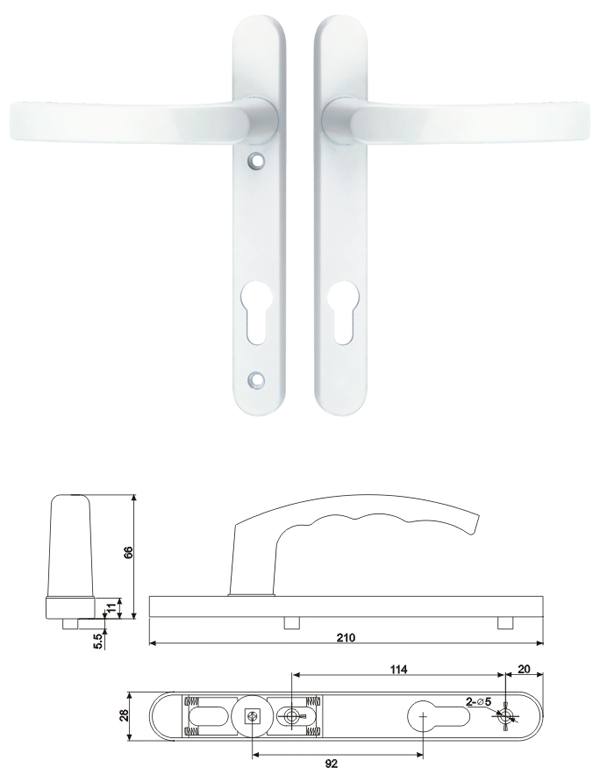 鋁合金門鎖B(指紋)1