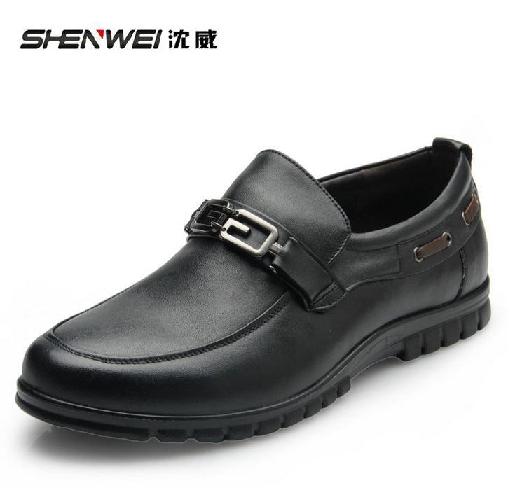 沈威 春秋款商務男鞋 皮鞋 低幫鞋 真皮鞋 套腳懶人鞋