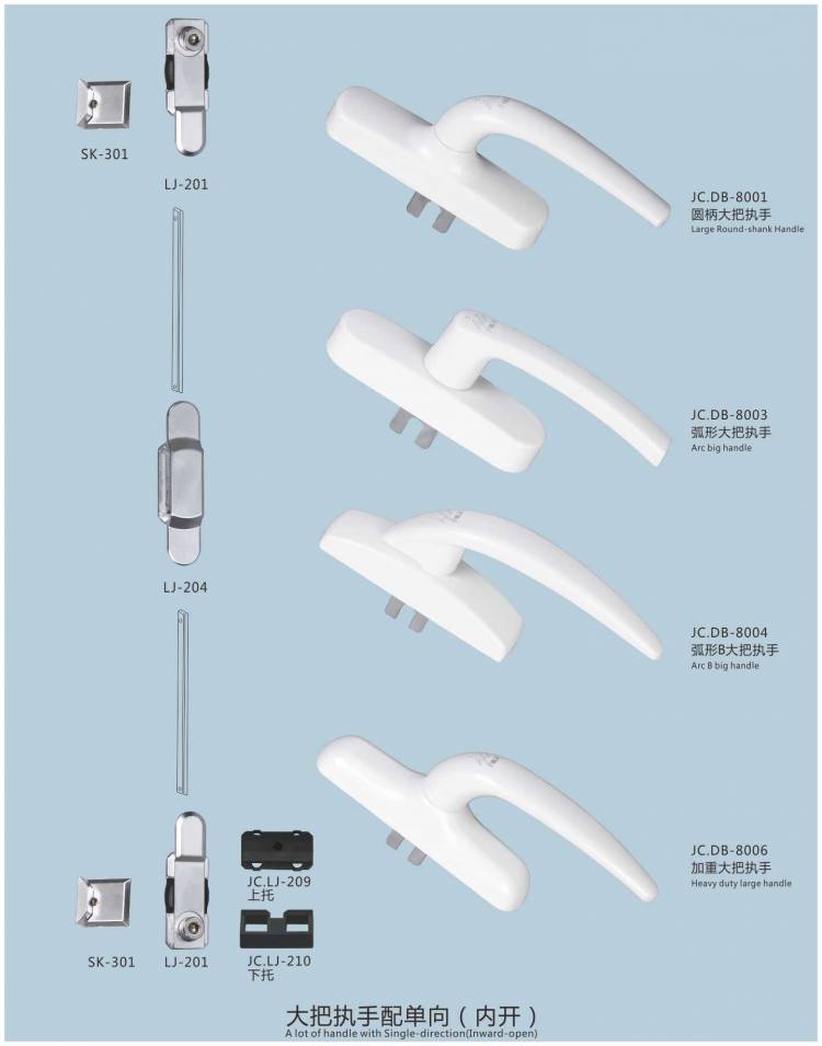 大把執(zhí)手配單向（內(nèi)開(kāi)）