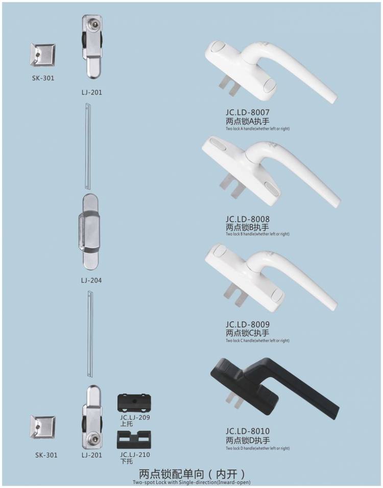 兩點(diǎn)鎖配單向（內(nèi)開(kāi)）