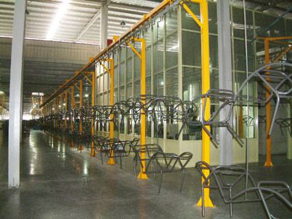 按摩椅噴塑涂裝生產線