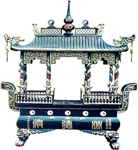 鑄鐵長方形八龍柱寺廟大香爐  寺廟門前大香爐
