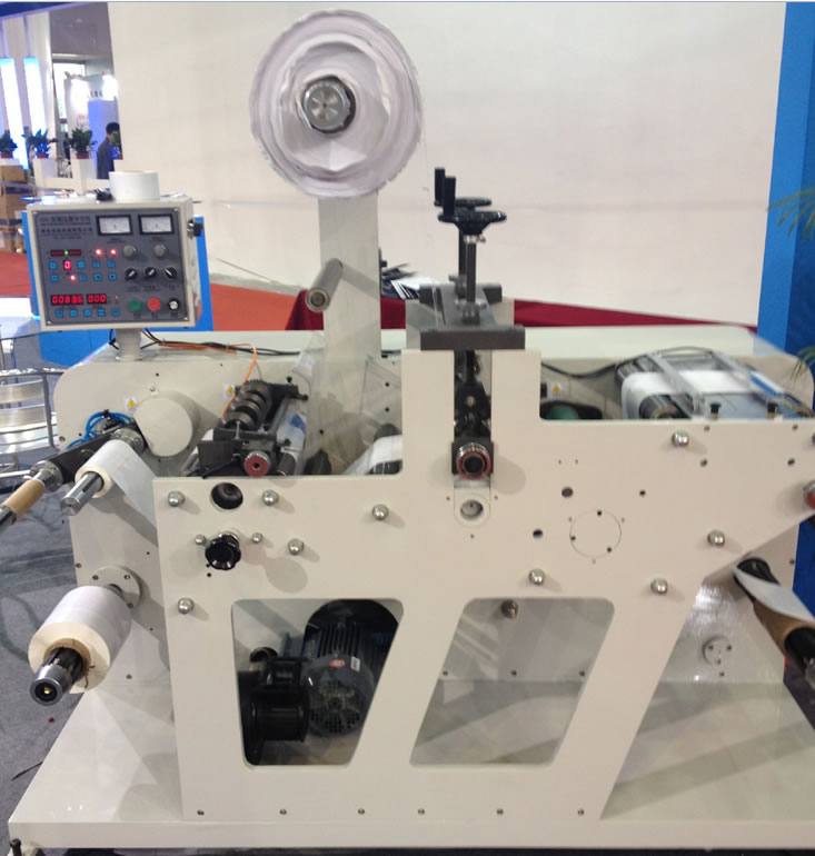 圓壓圓不干膠模切機(jī) 帶分切 雙收軸 磁粉控制 速度快