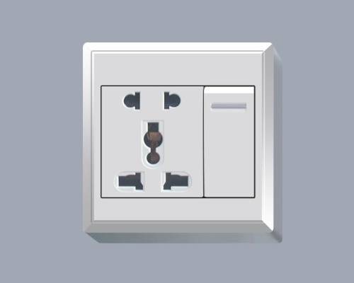一位開(kāi)關(guān)帶二、三極多功能插座