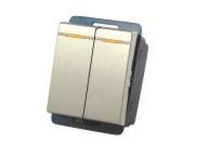 10A250V二位小板雙控開關功能件