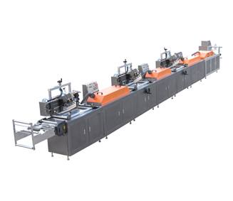 全自動高溫鋼帶三色絲網商標印刷機（RS-3003）