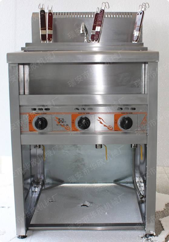 立式六頭燃氣煮面爐，六頭臺式煮面爐廠家