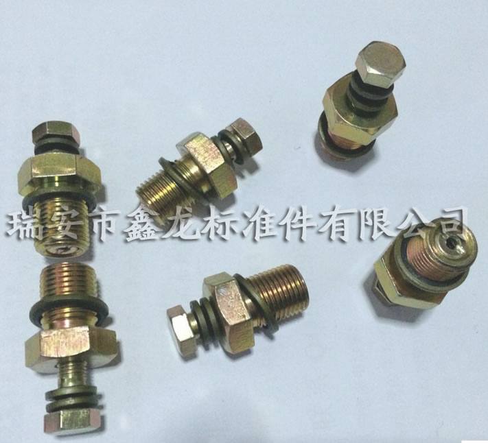 五彩空心單向閥螺栓 異型螺栓