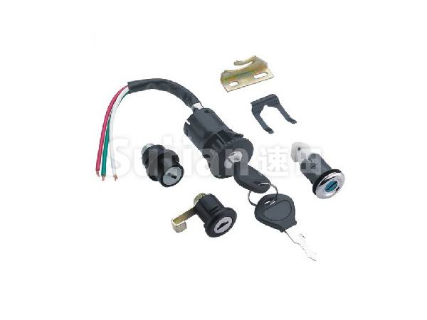 ST602奧通飛虎四鎖 電動車鎖具 電動車套鎖