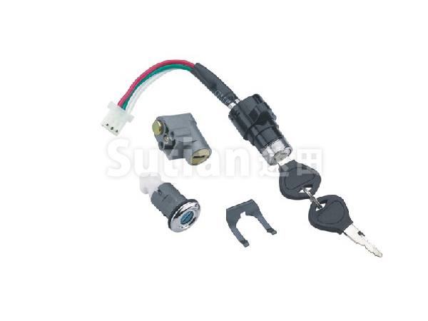 ST603天悅三鎖 電動車鎖具 電動車套鎖