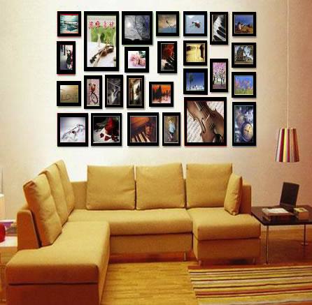 潔妮實(shí)木26相框墻多尺寸相框組合套裝批發(fā)