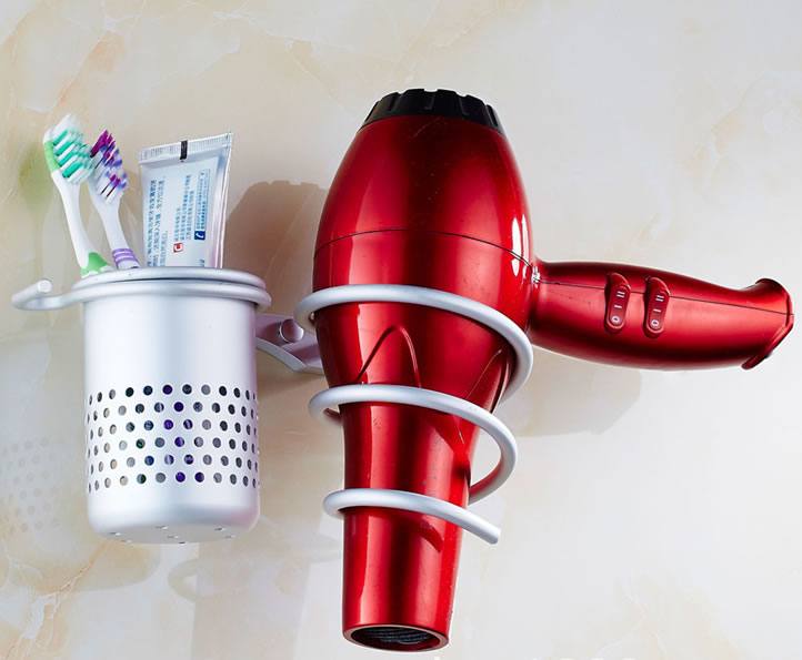 歐文電吹風機架 太空鋁 五金掛件 壁掛收納風筒架