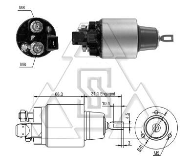 起動機電磁開關F-000-SH0-182 ZF 5-972