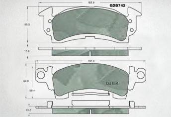 HD-CA52 /HD-CA520/HD-CA527剎車片 汽車盤式剎車片