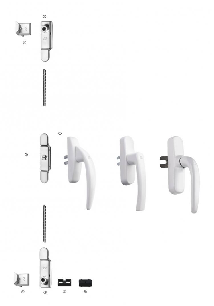 NPK230 20mm槽口內平開單向兩點鎖組件