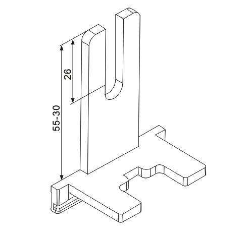 NBC001內、外平開拔叉