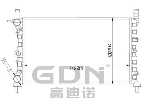 GDN.6.FT.043M-23 菲亞特鋁質散熱器