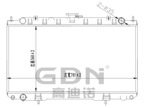 GDN.6.NI.016M-23 尼桑 鋁質散熱器