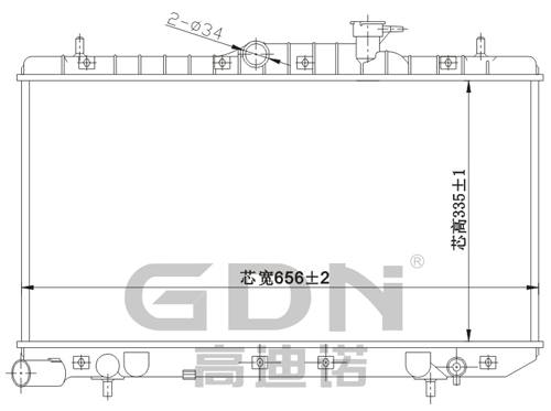 GDN.6.HY.004M-23 現(xiàn)代 鋁質(zhì)散熱器