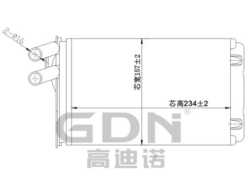 GDN.7.AD.001H-40 奧迪 暖風機水箱