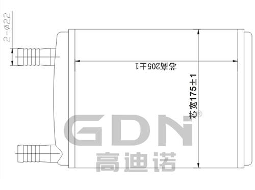 GDN.7.LA.014H-40 拉達(dá) 暖風(fēng)機(jī)水箱