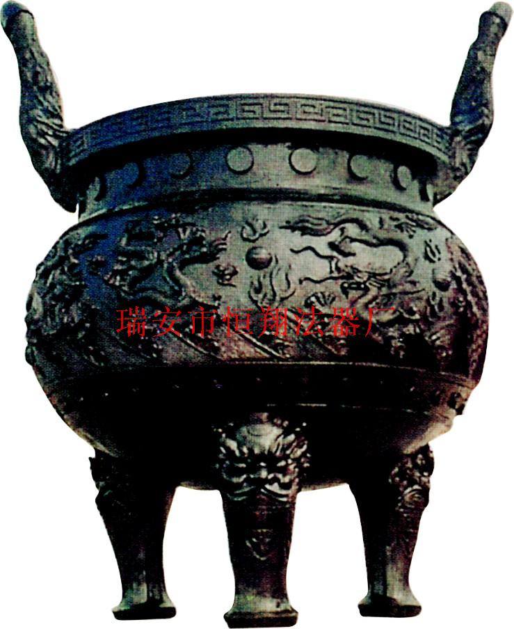 銅鐵平口香爐