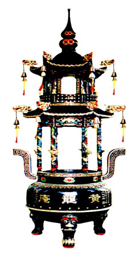 銅鐵二層香爐鼂