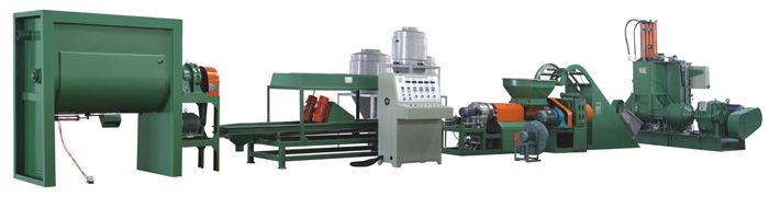 塑膠、e.v.a、t.p.r、p.v.c、彈性體高速造粒整套設(shè)備