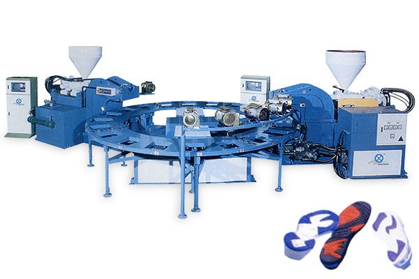 XZ-SZEA2-600×200 全自動圓盤式雙色塑膠鞋底注射成型機