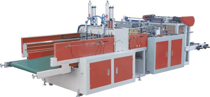 XX-RJHQ-2T高速雙通道熱封熱切生產線制袋機