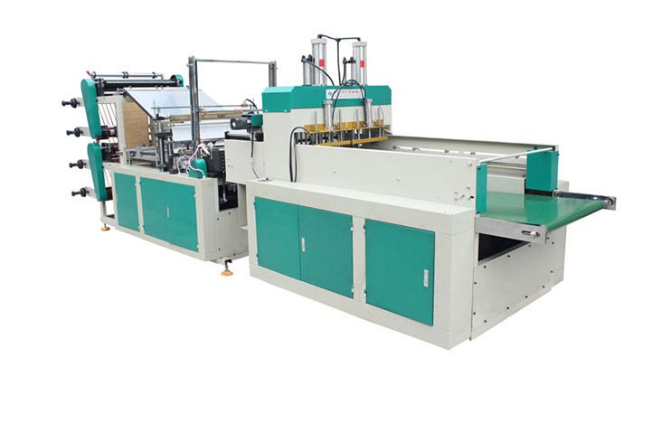 雙層四線熱封冷切制袋機【自動雙沖口機】