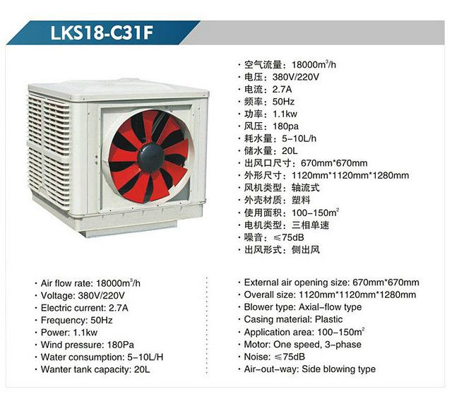 LKS18-C31F 軸流式冷風機