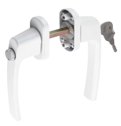 帶鎖帶保險(xiǎn)對(duì)開(kāi)執(zhí)手 門(mén)窗五金 門(mén)窗配件