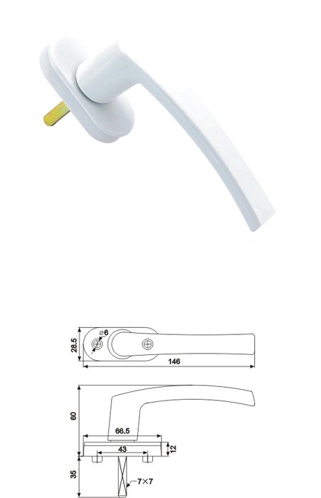 標準傳動執手(圓座) 門窗五金 門窗配件