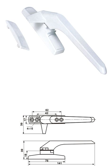 直單點執手(小) 門窗五金 門窗配件