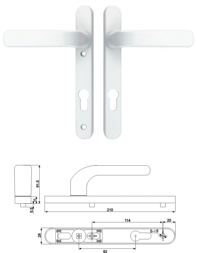 鋁合金門鎖B(大柄)1