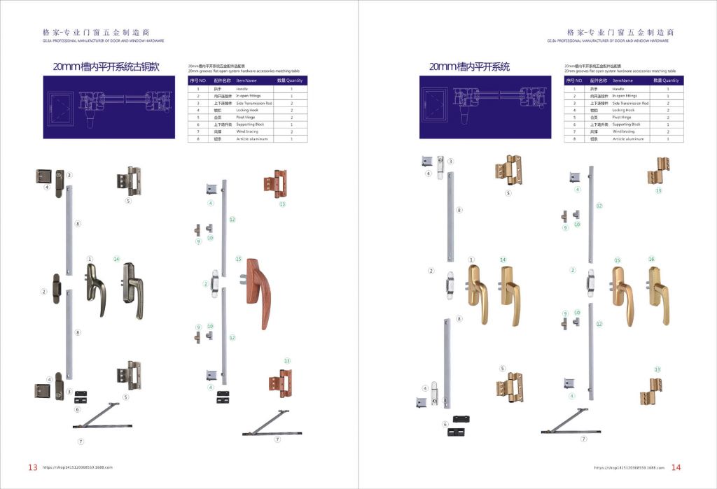 內平開 門窗配件